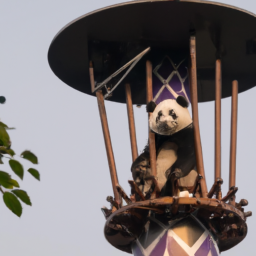 panda on tower