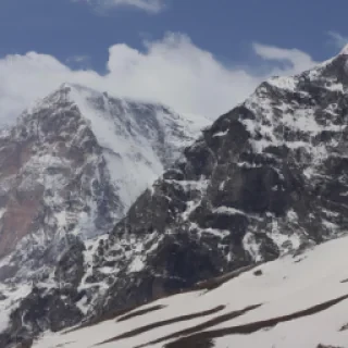 snow capped mountains